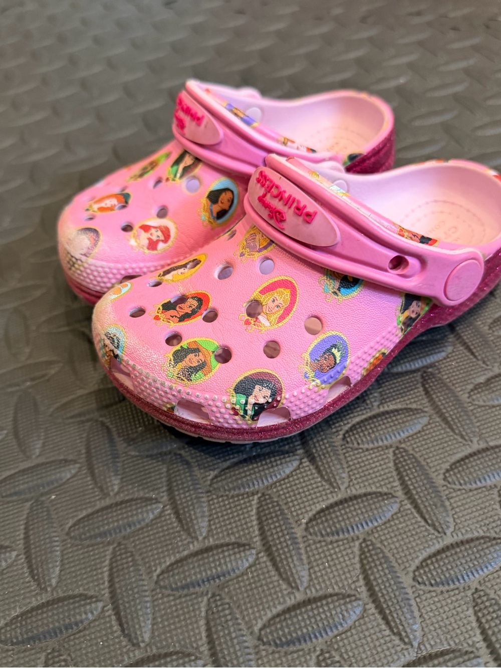 Kids Pink Princess Crocs Shoes